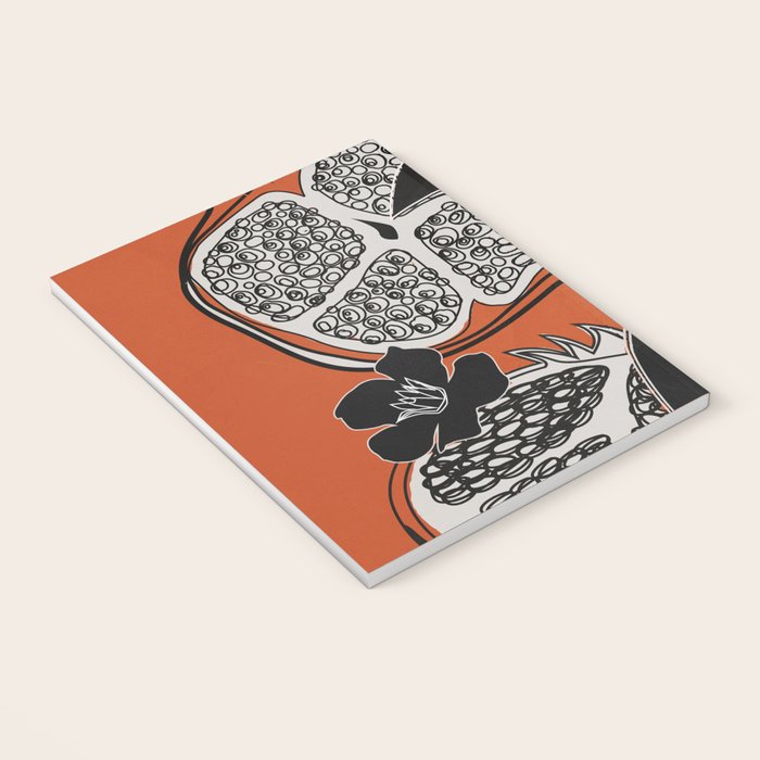 Line Art Pomegranates 2 Notebook Gallery Image 3