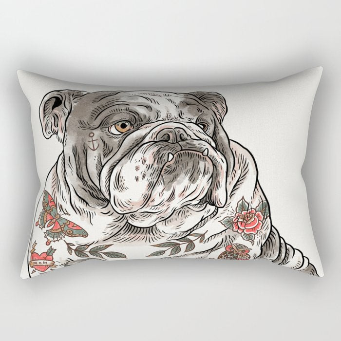 Chubbs the Bulldog Rectangular Pillow Gallery Image 2