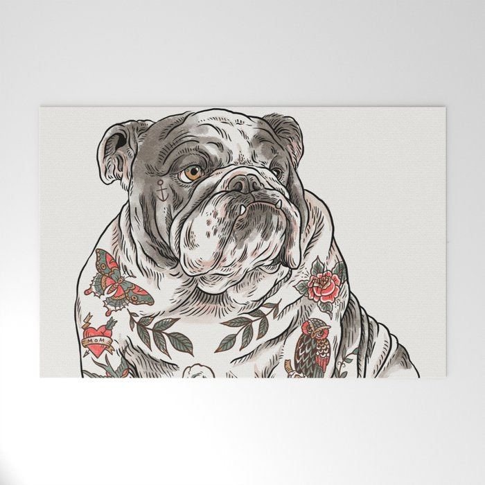 Chubbs the Bulldog Welcome Mat Gallery Image 1