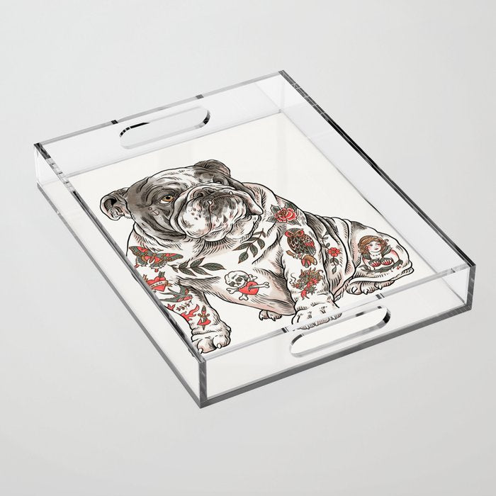 Chubbs the Bulldog Acrylic Tray Gallery Image 1
