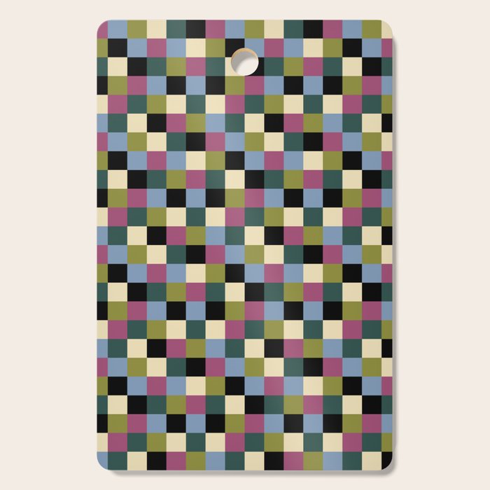 Bold Colorful Checks Pattern - Small I Cutting Board Gallery Image 1