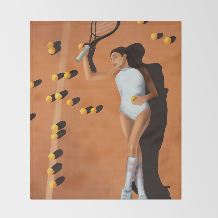 Tennis Reverie Throw Blanket Gallery Image 2