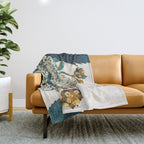 Summer Indigo Garden Throw Blanket Gallery Image 1