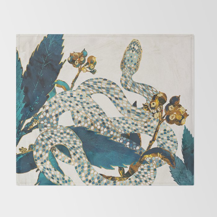 Summer Indigo Garden Throw Blanket Gallery Image 2