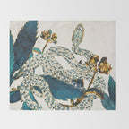 Summer Indigo Garden Throw Blanket Gallery Image 2