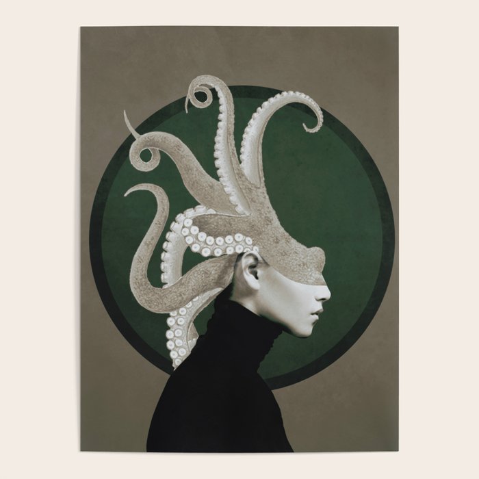 Octopus Portrait Poster Gallery Image 1