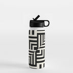 Layers 4 pattern black Water Bottle Gallery Image 1