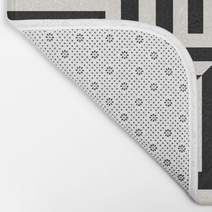 Layers 4 pattern black Bath Mat Gallery Image 2