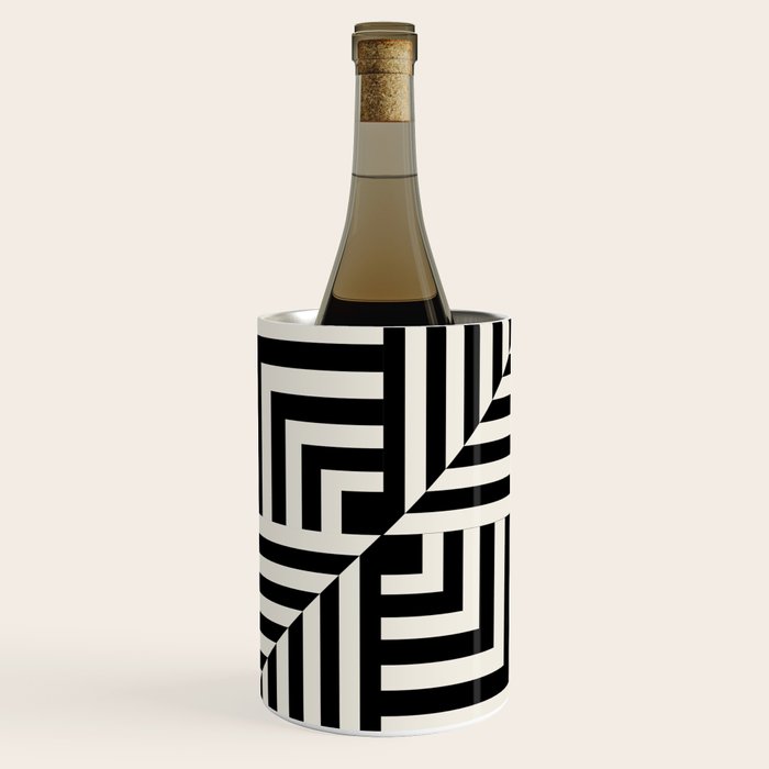 Layers 4 pattern black Wine Chiller Gallery Image 1