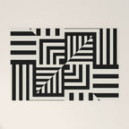 Layers 4 pattern black Welcome Mat Gallery Image 1