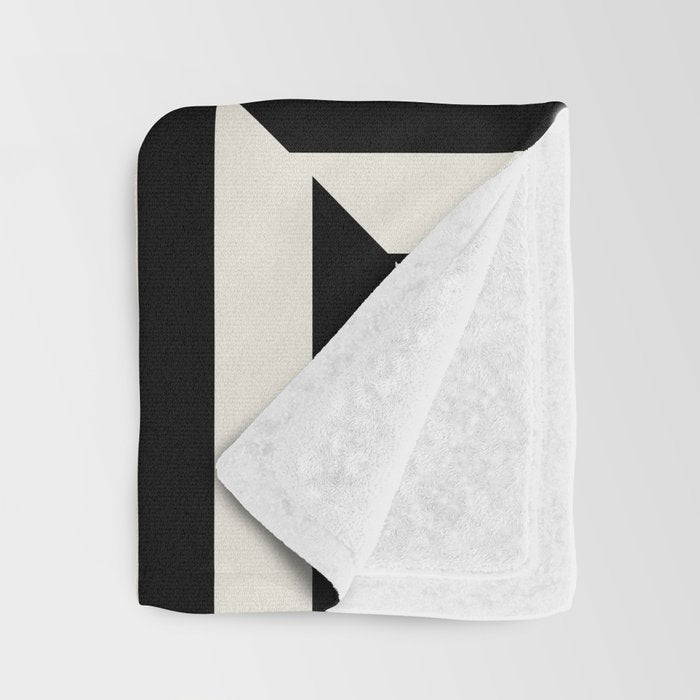 Layers 4 pattern black Throw Blanket Gallery Image 3