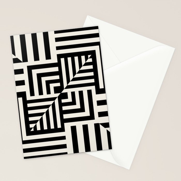 Layers 4 pattern black Stationery Card Gallery Image 2