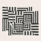 Layers 4 pattern black Placemat Gallery Image 1