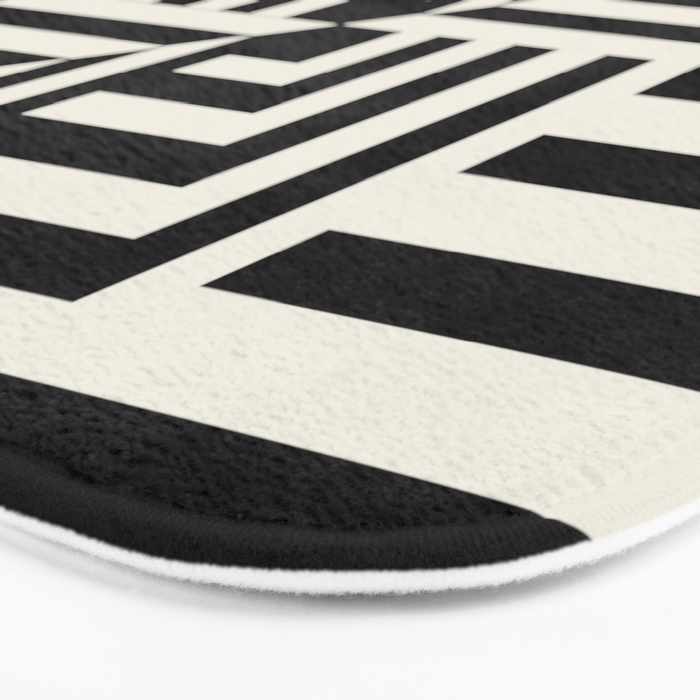 Layers 4 pattern black Bath Mat Gallery Image 3