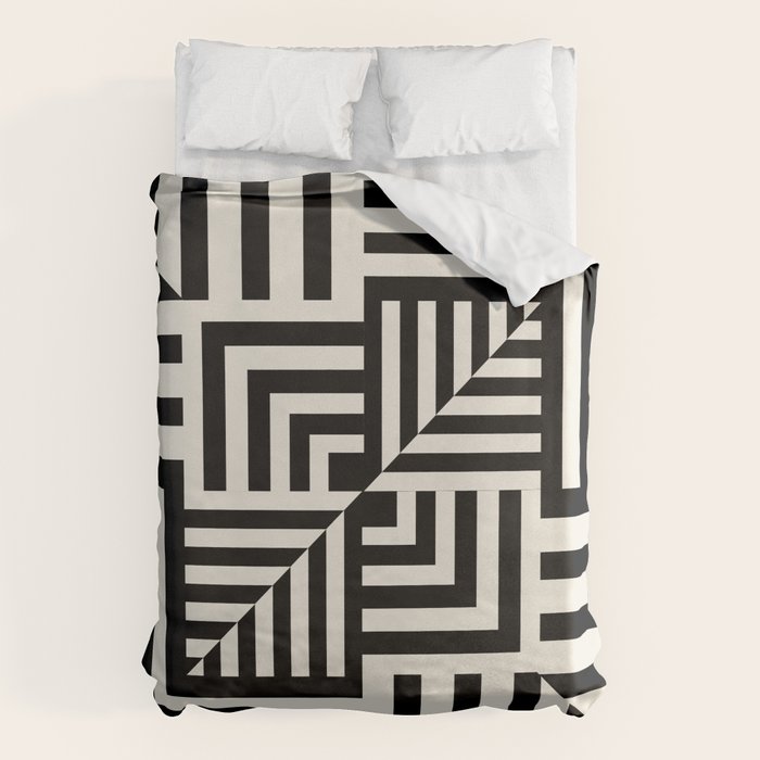 Layers 4 pattern black Duvet Cover Gallery Image 1