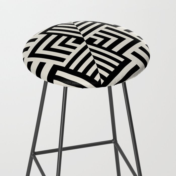 Layers 4 pattern black Stool Gallery Image 2