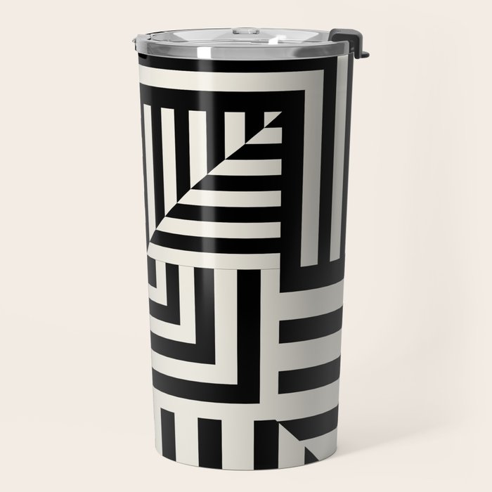 Layers 4 pattern black Travel Mug Gallery Image 2