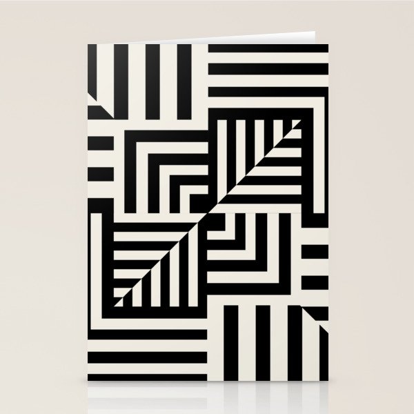 Layers 4 pattern black Stationery Card Gallery Image 1