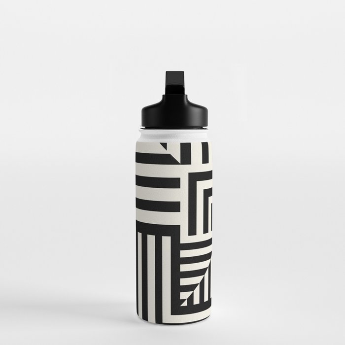 Layers 4 pattern black Water Bottle Gallery Image 3