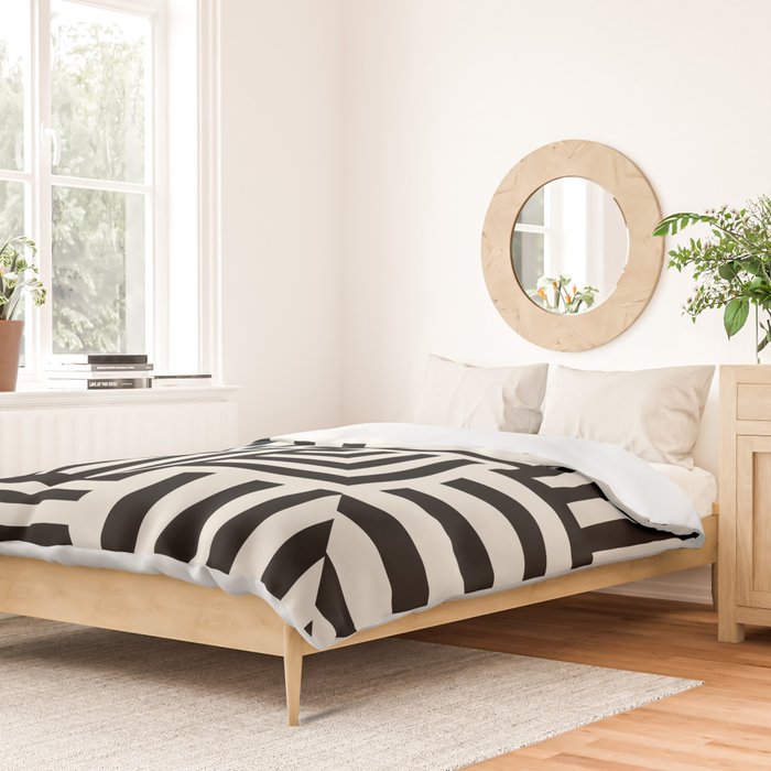 Layers 4 pattern black Duvet Cover Gallery Image 2