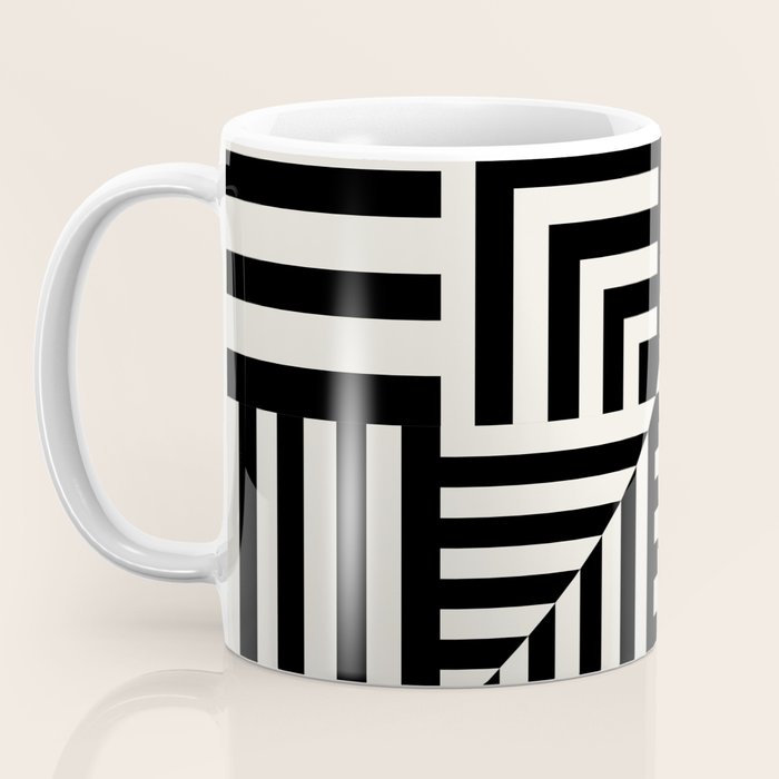 Layers 4 pattern black Coffee Mug Gallery Image 3