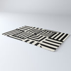 Layers 4 pattern black Rug Gallery Image 3