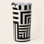 Layers 4 pattern black Travel Mug Gallery Image 3