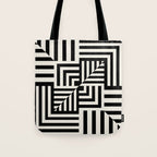 Layers 4 pattern black Tote Bag Gallery Image 1
