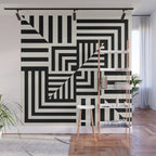 Layers 4 pattern black Wall Mural Gallery Image 1