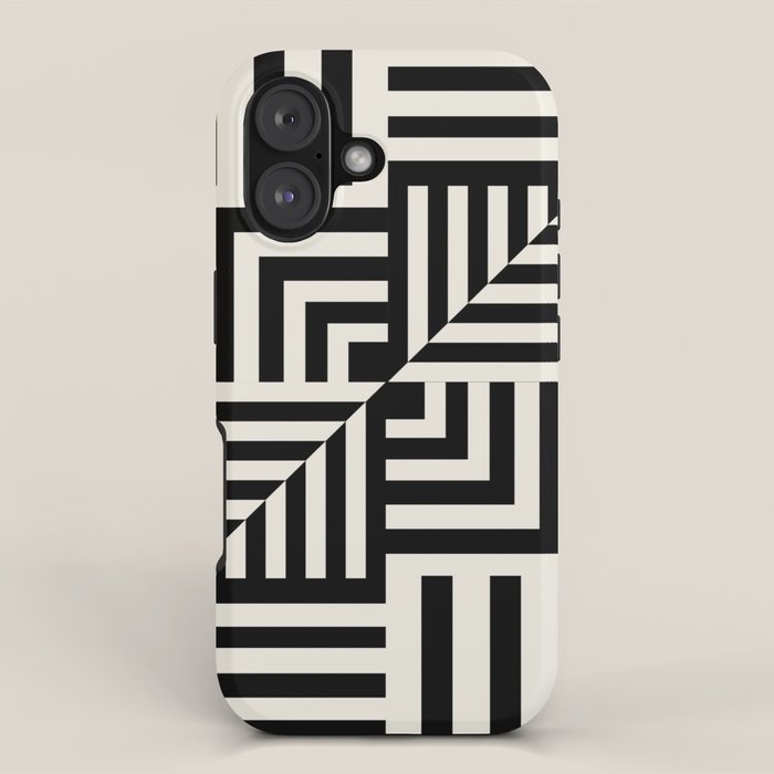 Layers 4 pattern black iPhone Case Gallery Image 1