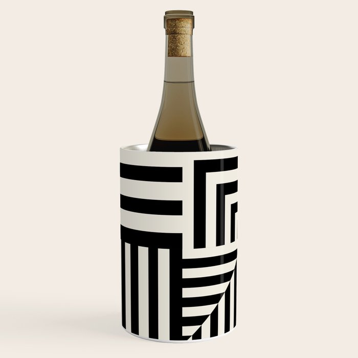 Layers 4 pattern black Wine Chiller Gallery Image 2
