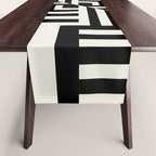 Layers 4 pattern black Table Runner Gallery Image 1