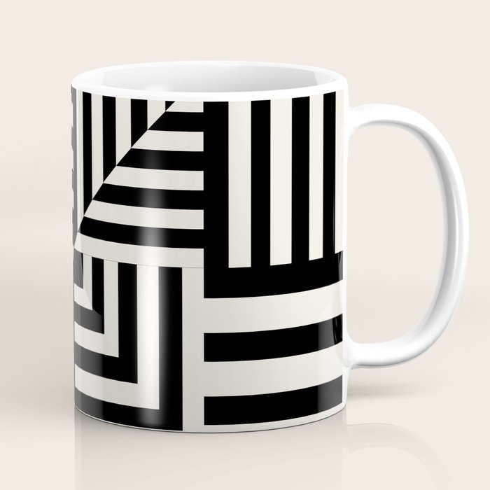 Layers 4 pattern black Coffee Mug Gallery Image 1