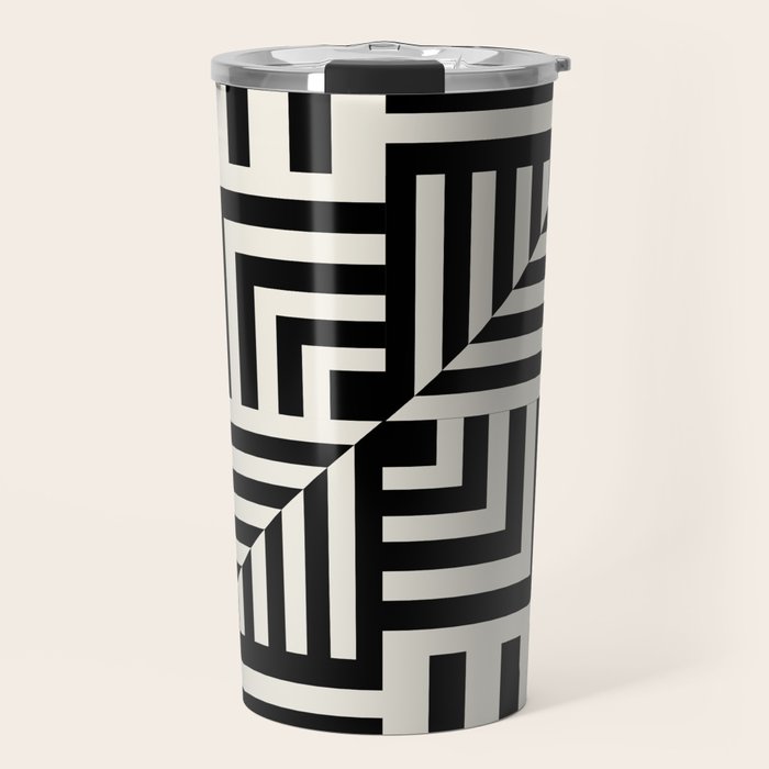 Layers 4 pattern black Travel Mug Gallery Image 1