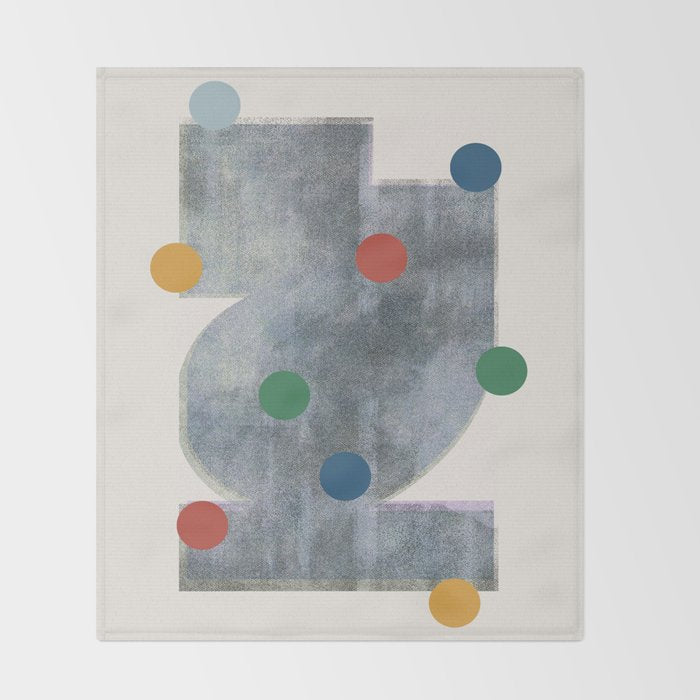 Retro Geo Form  Throw Blanket Gallery Image 2