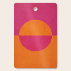 Orange Hot Pink Modern Circle Abstract Geometric Art Cutting Board Gallery Image 1