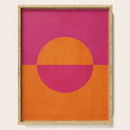 Orange Hot Pink Modern Circle Abstract Geometric Art Serving Tray Gallery Image 1