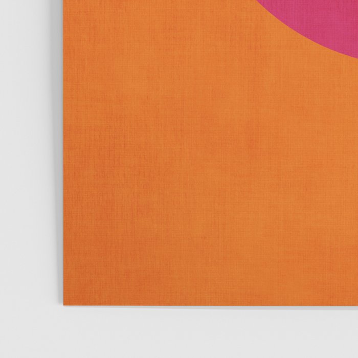 Orange Hot Pink Modern Circle Abstract Geometric Art Poster Gallery Image 3