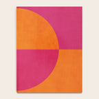 Orange Hot Pink Modern Circle Abstract Geometric Art Notebook Gallery Image 4