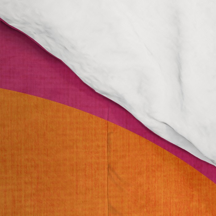 Orange Hot Pink Modern Circle Abstract Geometric Art Comforter Gallery Image 4
