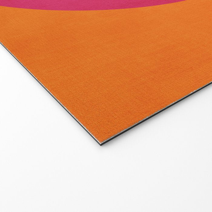 Orange Hot Pink Modern Circle Abstract Geometric Art Welcome Mat Gallery Image 2