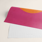 Orange Hot Pink Modern Circle Abstract Geometric Art Wrapping Paper Gallery Image 2