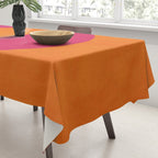 Orange Hot Pink Modern Circle Abstract Geometric Art Tablecloth Gallery Image 3