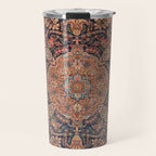 Antique Persian Tabriz Rust Red & Blue Travel Mug Gallery Image 1