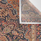 Antique Persian Tabriz Rust Red & Blue Wall Tapestry Gallery Image 3