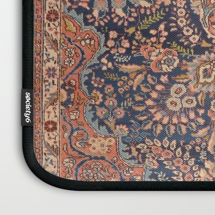 Antique Persian Tabriz Rust Red & Blue Laptop Sleeve Gallery Image 3