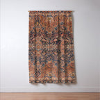 Antique Persian Tabriz Rust Red & Blue Window Curtain Gallery Image 3
