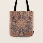 Antique Persian Tabriz Rust Red & Blue Tote Bag Gallery Image 1