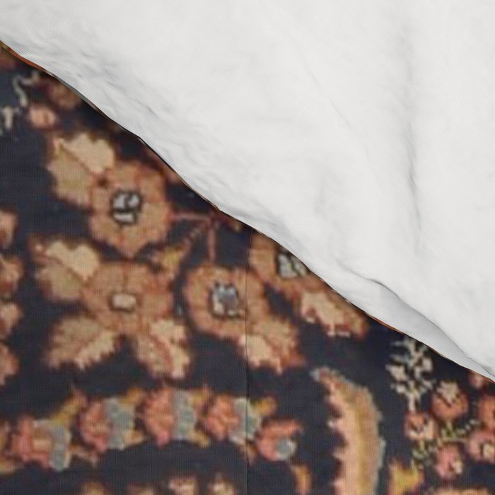 Antique Persian Tabriz Rust Red & Blue Comforter Gallery Image 4