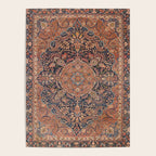 Antique Persian Tabriz Rust Red & Blue Poster Gallery Image 4